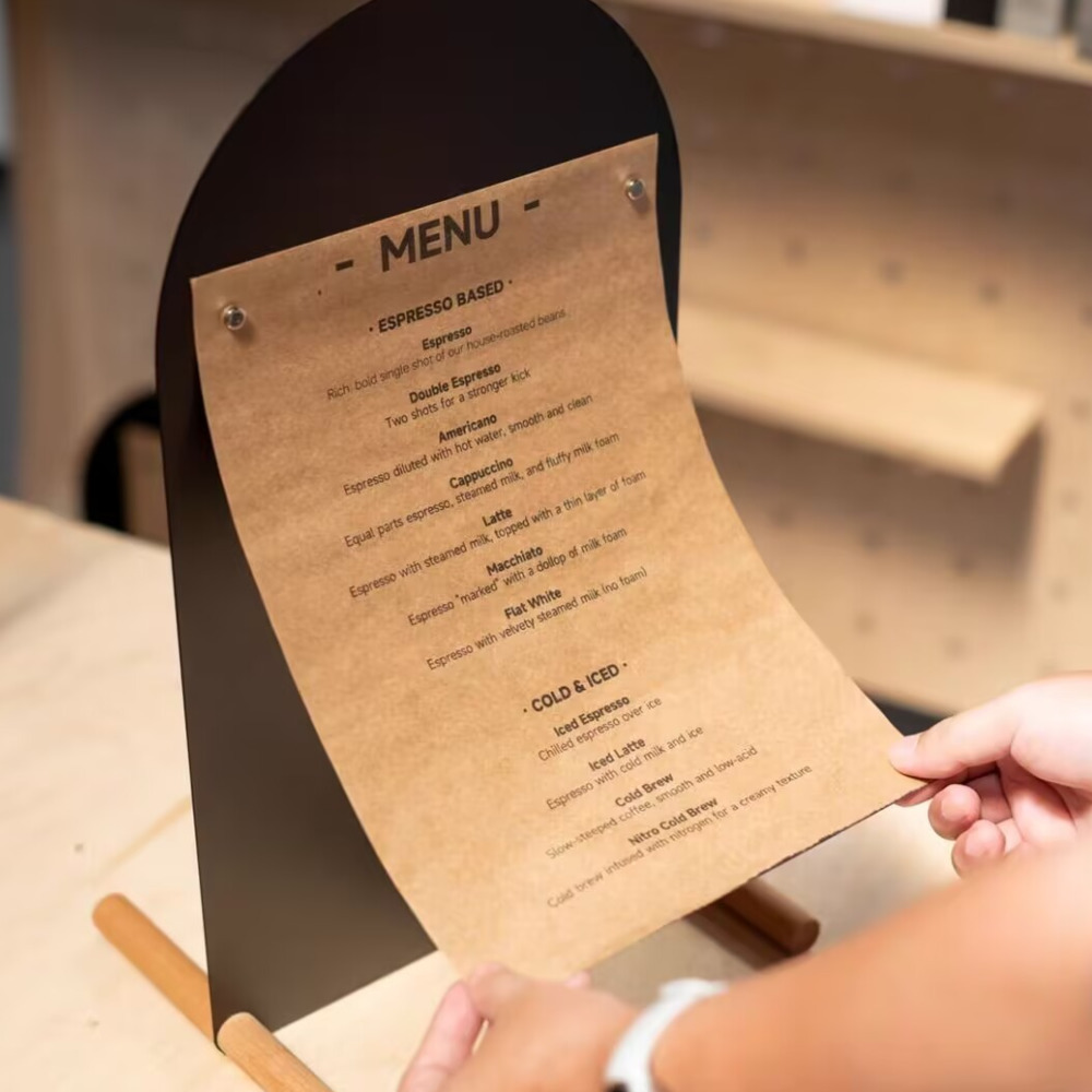 Coffee Tea Menu - 1 шт. A4 металлическая подставка для