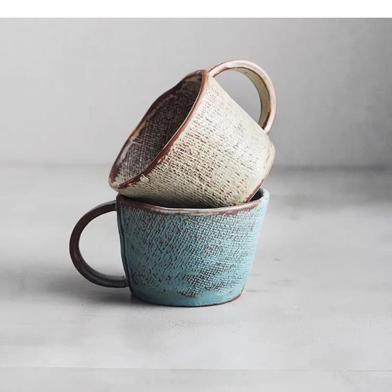 Coffee Tea Japan - Японская ретро-керамическая кружка, нестандартной формы, для