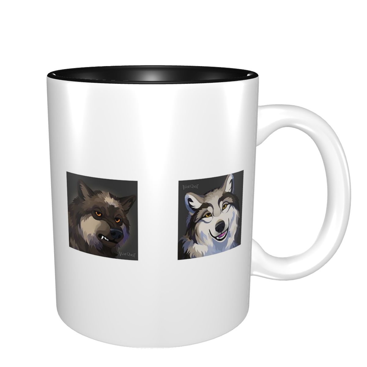 Morning Tea Coffee - Кружка WolfQuest Morning Face, забавные керамические