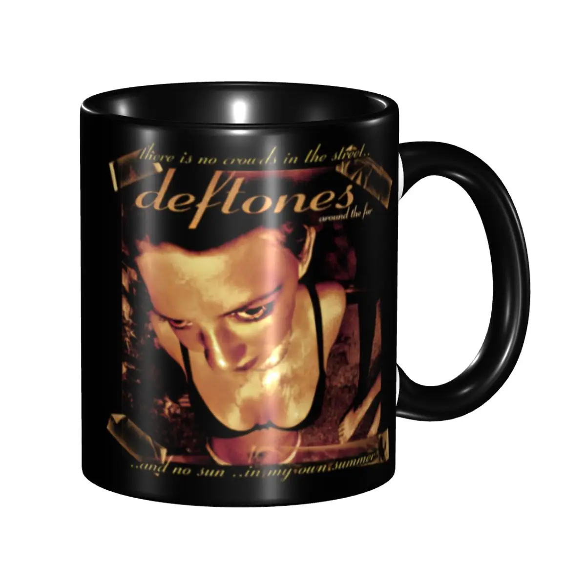 Alternative To Coffee And Tea - Персонализированная керамическая кружка Deftoness с металлическим