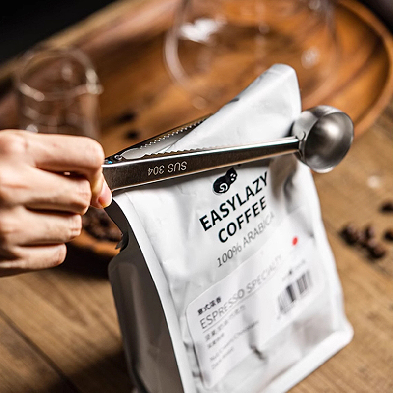 Coffee Tea Bean Leaf - Новая ложка-зажим из нержавеющей стали 2026