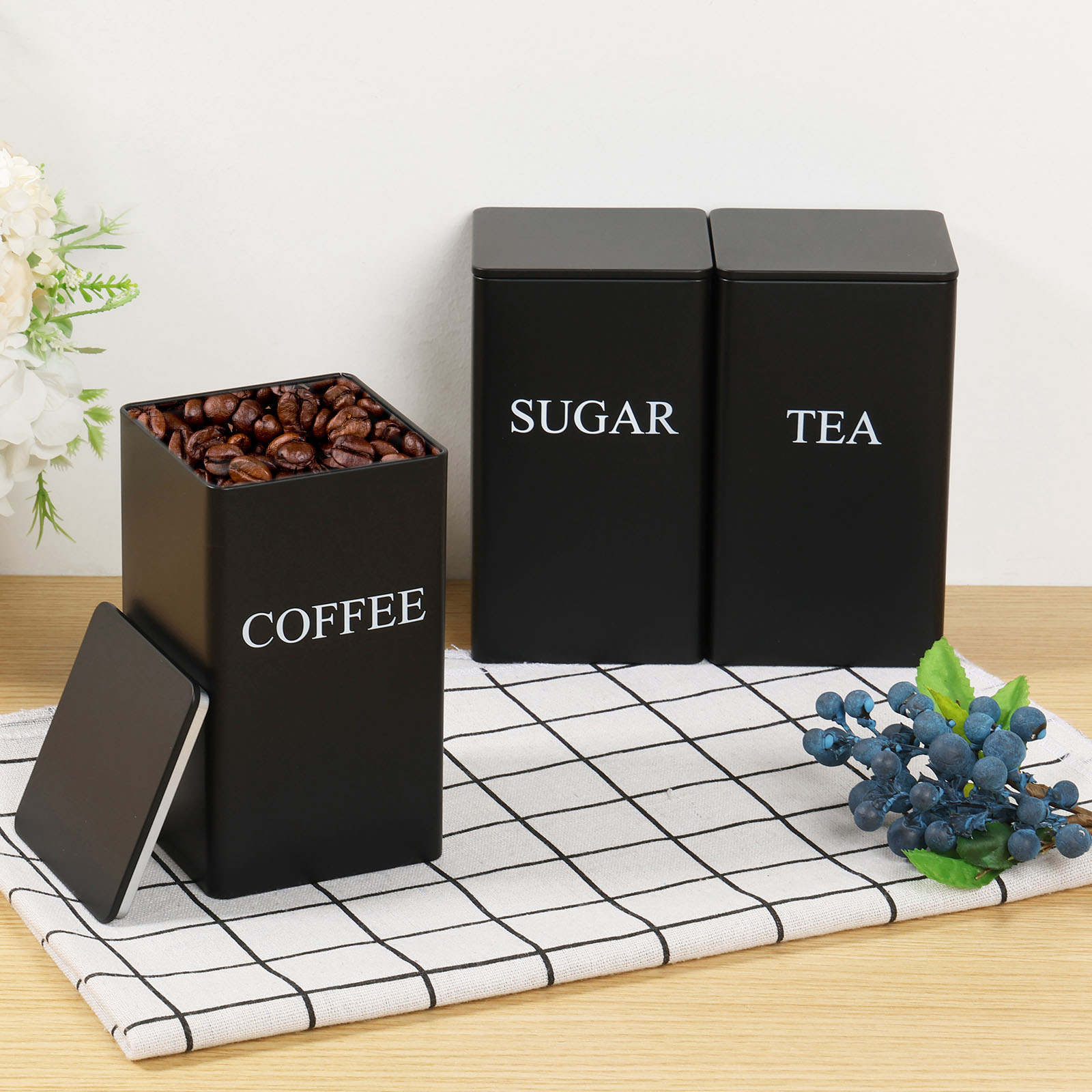 3 шт. канистры для хранения ко – обзор и цена Canister Coffee Sugar Tea
