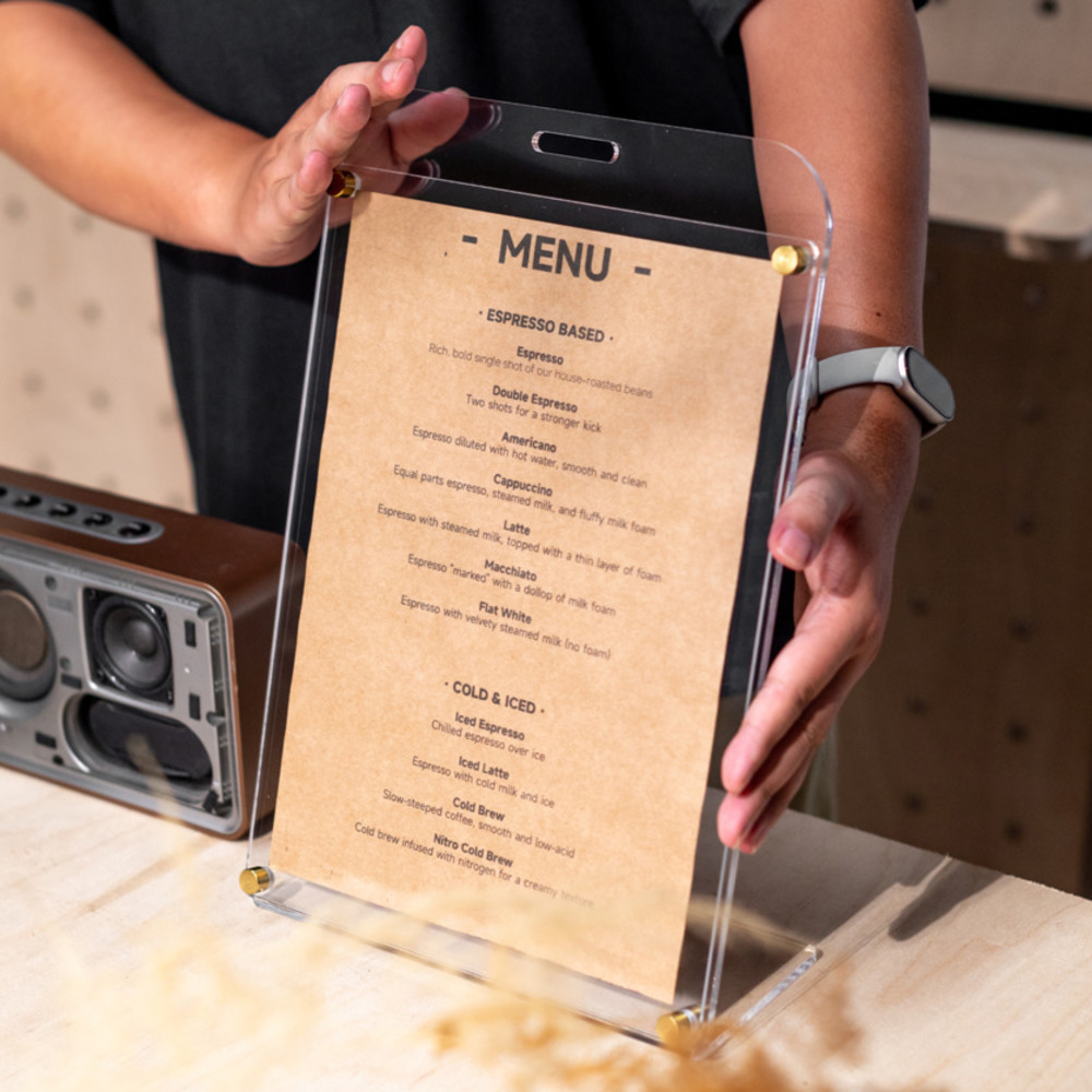 1 шт. подставка формата А4, пр – обзор и цена Coffee Tea Menu