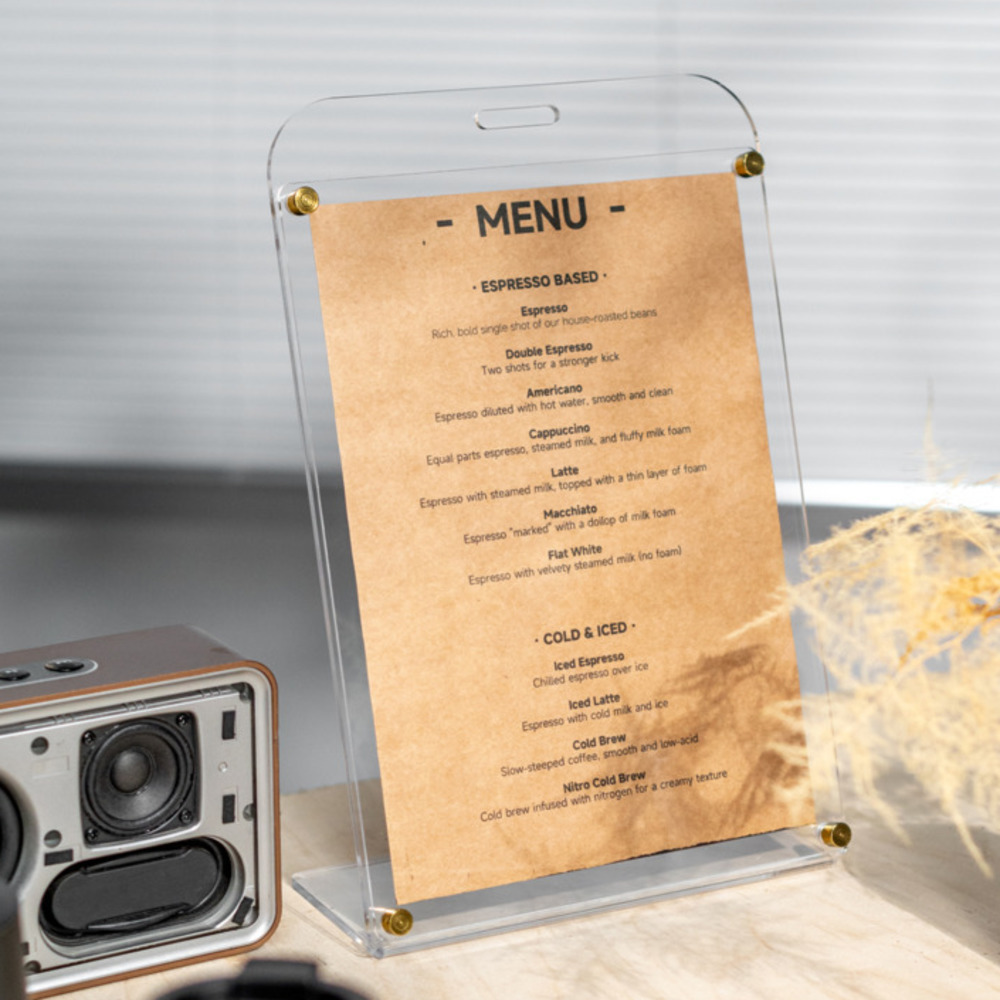 1 шт. подставка формата А4, пр – обзор и цена Coffee Tea Menu