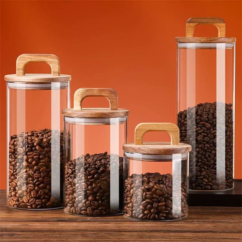Прозрачная стеклянная банка с  – обзор и цена Canister Coffee Sugar Tea