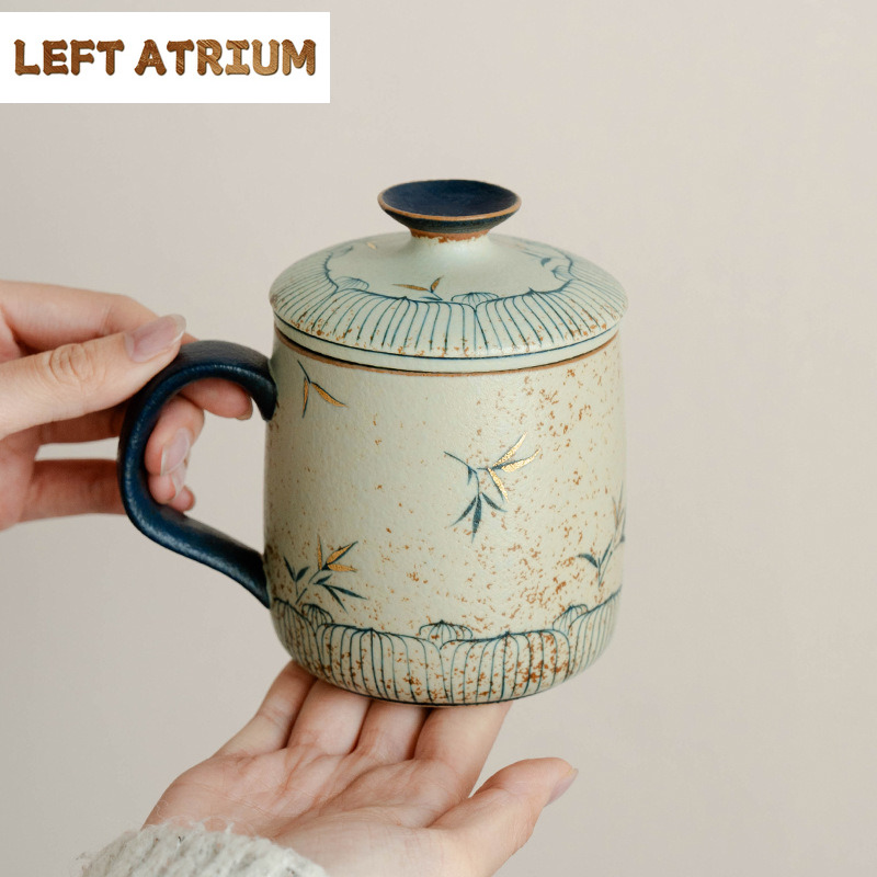 430 мл Ретро синий и белый кре – обзор и цена Coffee Tea Mugs